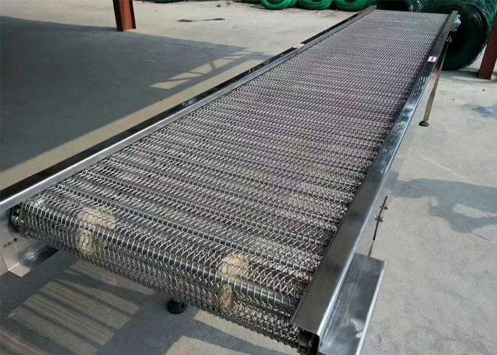 600 Degrees Resistant Chain Mesh Conveyor Belt For High Temperature Oven