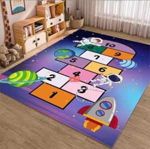 Wholesale Cartoon Number Grid Carpets For Living Room Children Playroom 120*160cm from china suppliers