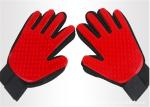Silicone Pet Grooming Brush Glove , Pet Hair Cleaning Glove 23 * 17 Cm