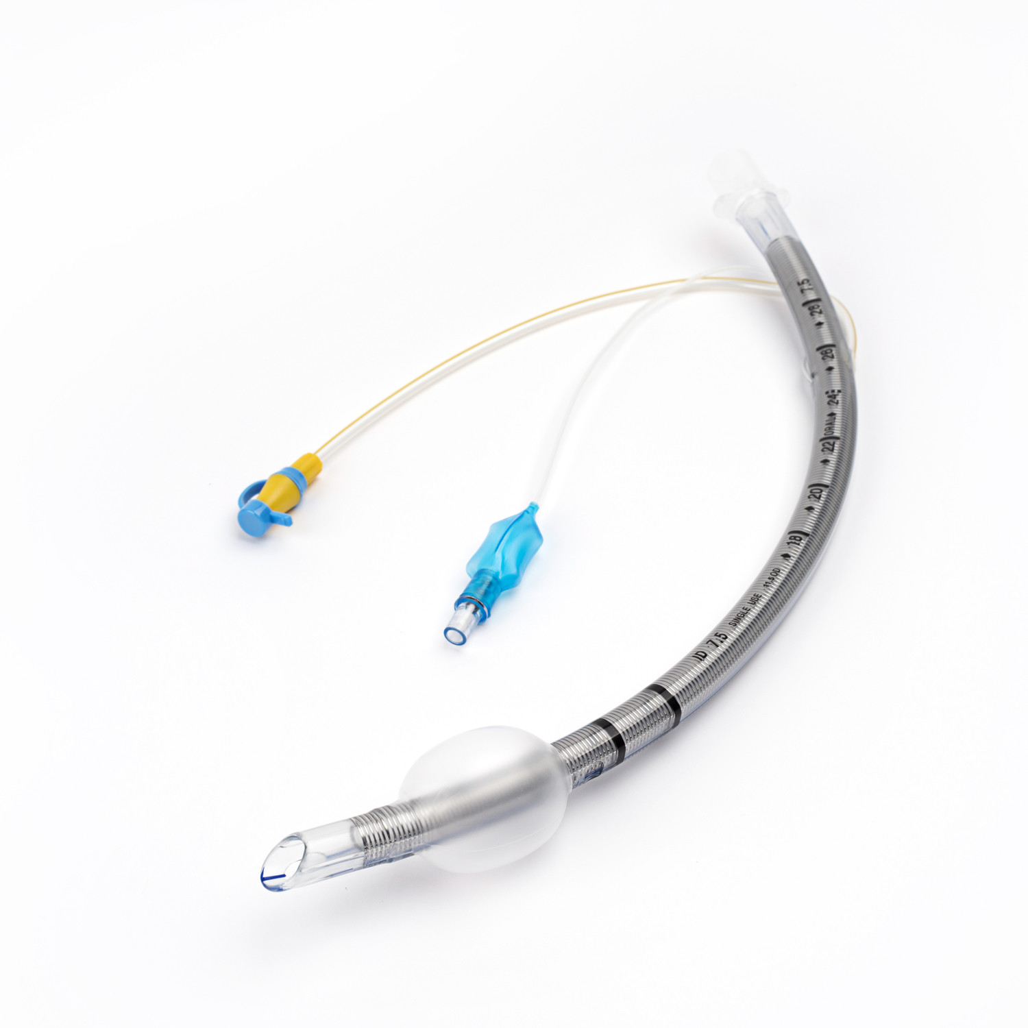 Customized Reinforced Disposable Endotracheal Tube Double PU Cuffed With Stylet