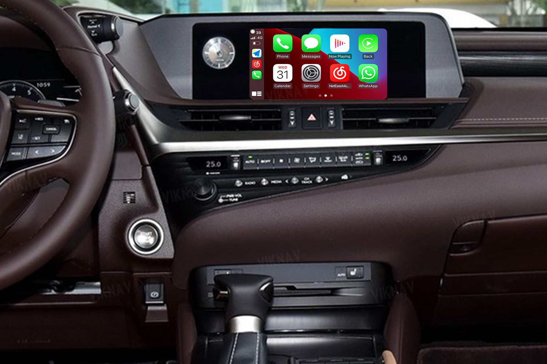 Viknav Fit For Original Car 8 Inch Screen Linux System For Lexus ES 2018 2019 2020 Wireless Apple CarPlay Android Auto