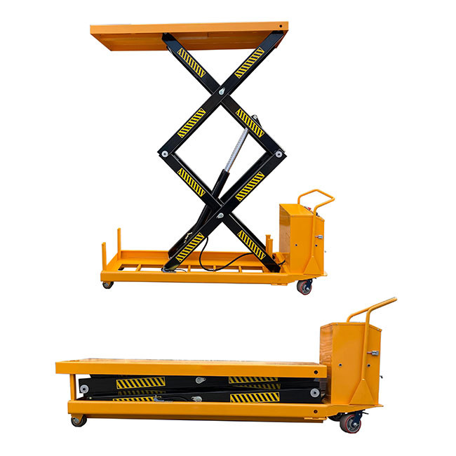 CE Approval Electric Scissor Lift Tables Portable 4000Kg 24V Battery