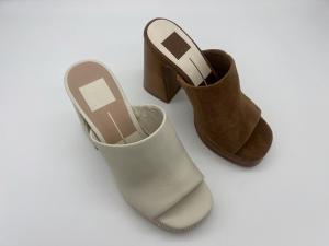 Wholesale OEM ODM Ladies Mule Heels Leather Upper Material For Formal Gatherings from china suppliers