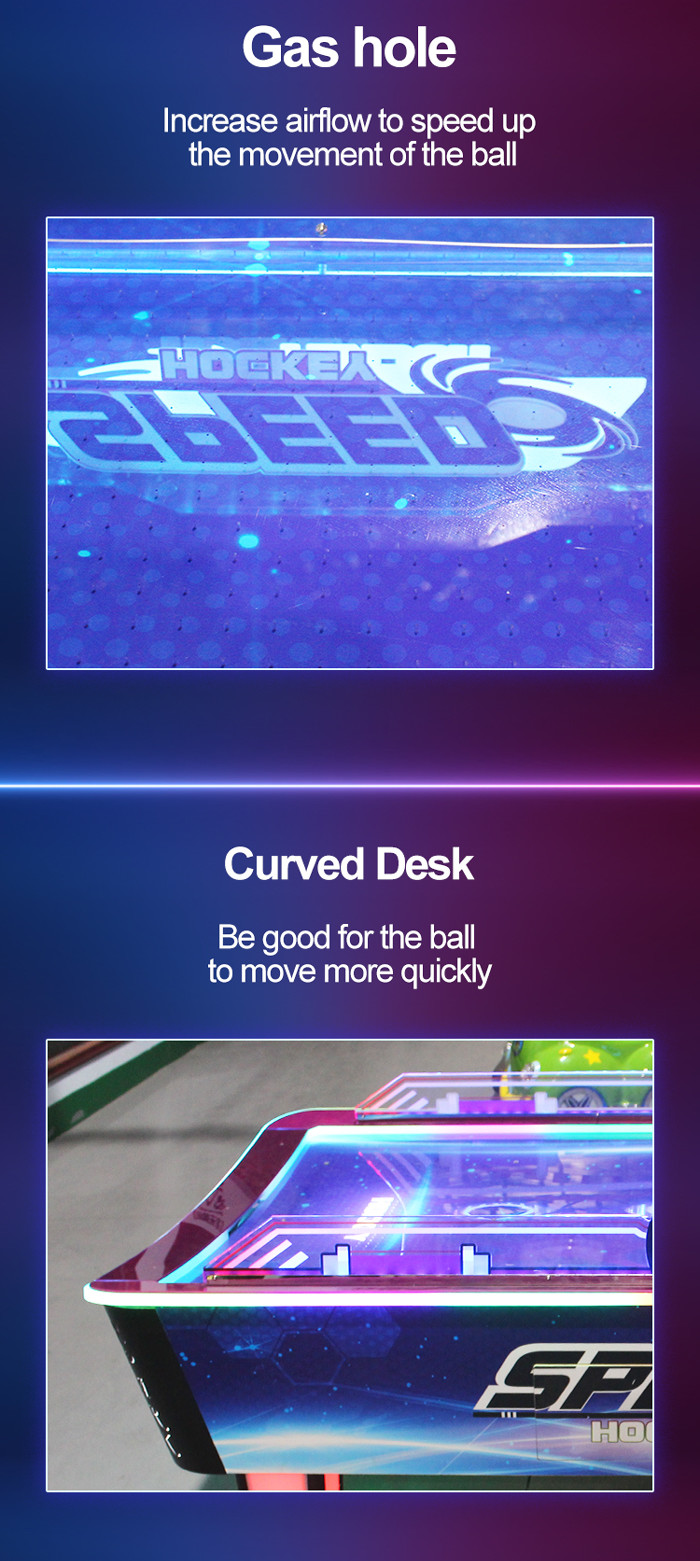 Curve Surfuce Air Hockey 2 Players Coin Operated Machine Ticket Redemption Games