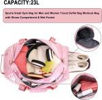 Water Resistant Polyester Metalic Pink Color Overnight Weekender Gym Dance Bag