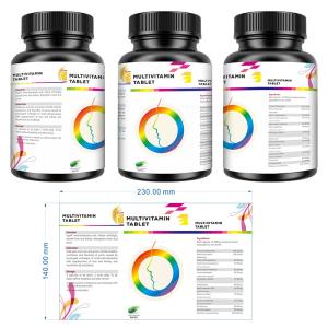 Wholesale 85mm Vitamin Essential Oil Plastic Sticker Label Waterproof Stickers For Bottles from china suppliers