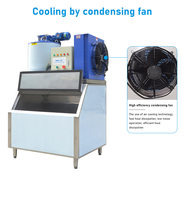 10.84kw Power Ice Flake Maker Machine Large Capacity 3ton Automatic Control