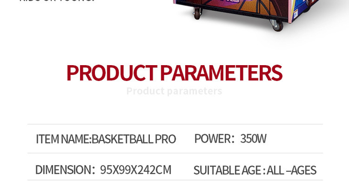Basketball Mechanical Ticket Redemption Game Machine For 2 Players