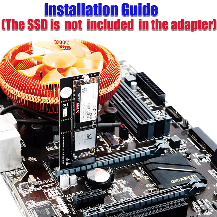 NGFF(M.2) Nvme M Key SSD To PCI- E 4X Adapter(Vertical Installation)
