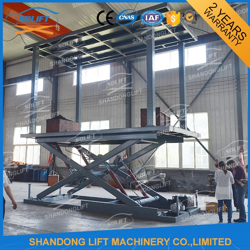 CE Approved Car Lift Outdoor / Portable Hydraulic Scissor Car Lift