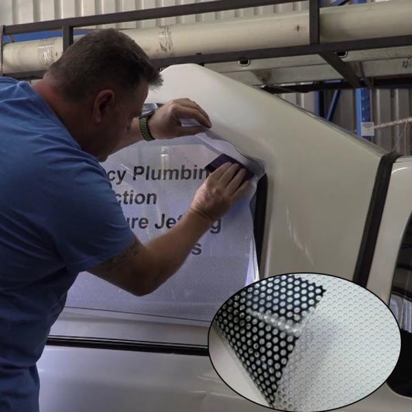 PVC Perforated Vinyl Glass Sticker Window Film Window Graphic One Way Vision
