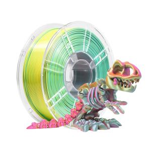 Wholesale PLA Filament Net Weight 1kg 3D Printer Silk Tri-Color Gold Green Purple 3d Printign Filament from china suppliers
