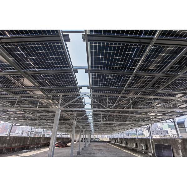 Cement Flat Roof Type 2 Industrial Distributed Solar System Easy Installation
