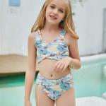Fish Digital Printing Children'S Swimming Suits Split Cute Girl Swimsuit Bikini