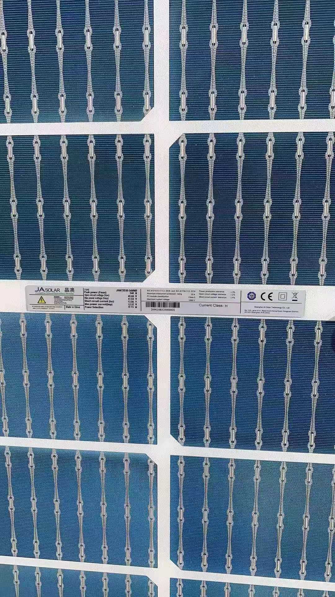 JA Solar Mono Cell TUV 500 Watt Monocrystalline Solar Panel