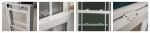 Custom Lift Up Hurricane Impact French Windows / Small Size Top Hung Up Down