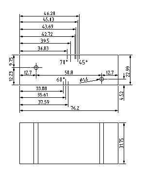 SC Ultrasonic Calibration Blocks , thickness calibration test blocks, SC test block ASTM E164
