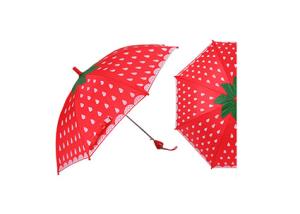 Wholesale Lovely Strawberry Handle Kids Compact Umbrella 18 Inch Kid Safe Design from china suppliers