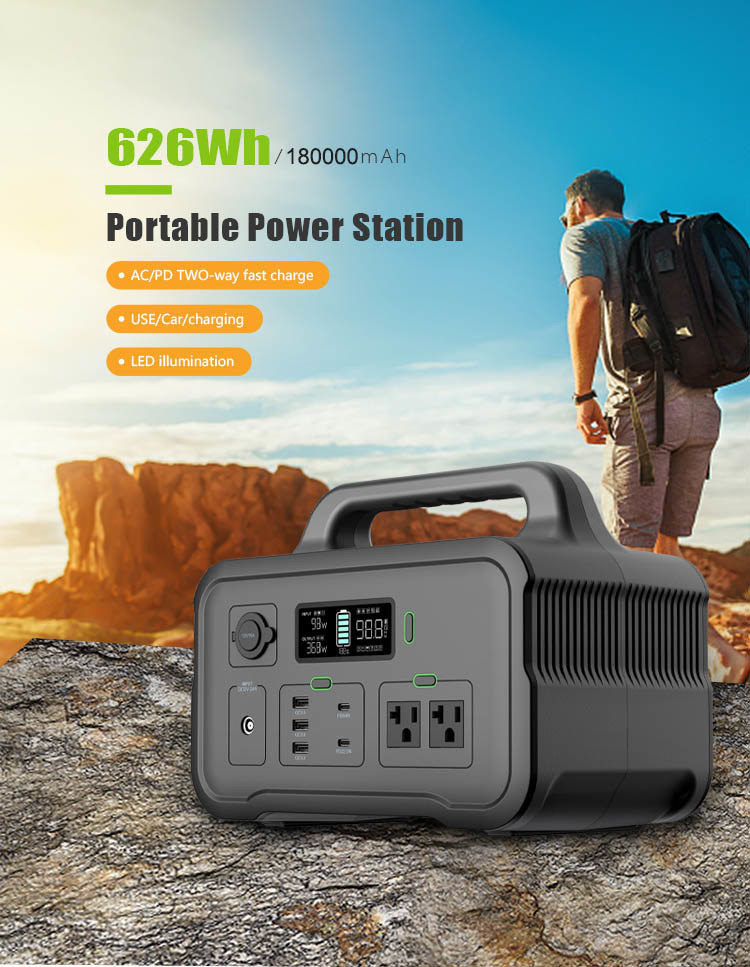 600W Rechargeable Portable Power Station Mppt Portable Power Source With Ac Outlet