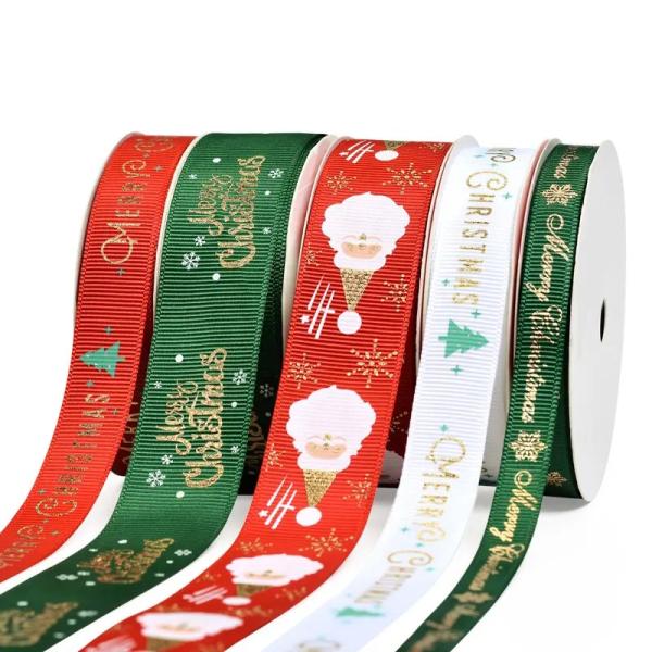 FAMOUS Christmas Ribbon Gifts Tapes Webbing Wholesale Satin With Logo Party Home