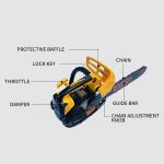 Powerful 25.4CC Displacement Gasoline Chainsaw Gasoline Gas Chain Saw Petrol