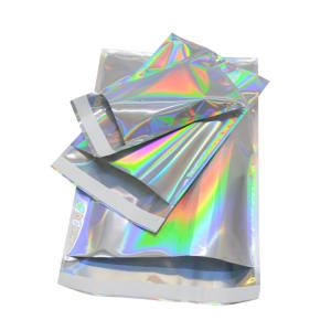 Wholesale Colorful Laser Self Sealing Aluminum Foil Envelopes Holographic Adhesive Courier Plastic Packaging Bags from china suppliers