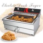 TEF-201 20l Stainless Steel Electric Countertop Deep Fryer Single Tank for