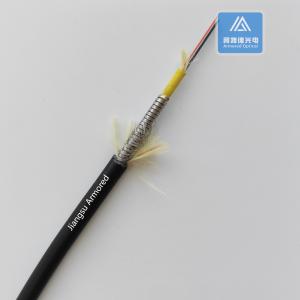 Wholesale 6 Cores Single Mode Spiral Armored Fiber Cable 7.5mm Black TPU Rodent Resistant FTTH Micro Armored Cable from china suppliers