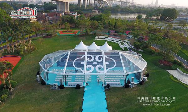Transparent Aluminum Alloy Frame Large Event Canopy , Outdoor Wedding Party With