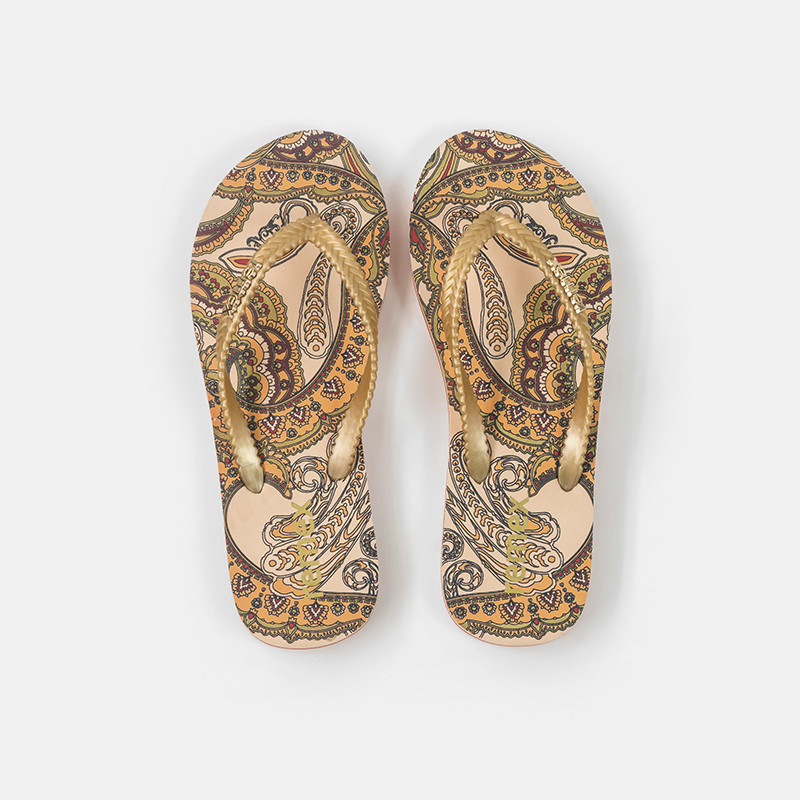 Lady Skid Resistant 39EU EVA Flip Flop With Classical Pattern For Beach