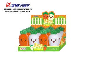 Wholesale Lovely emoji carrot jelly bean candy with small toy for children from china suppliers