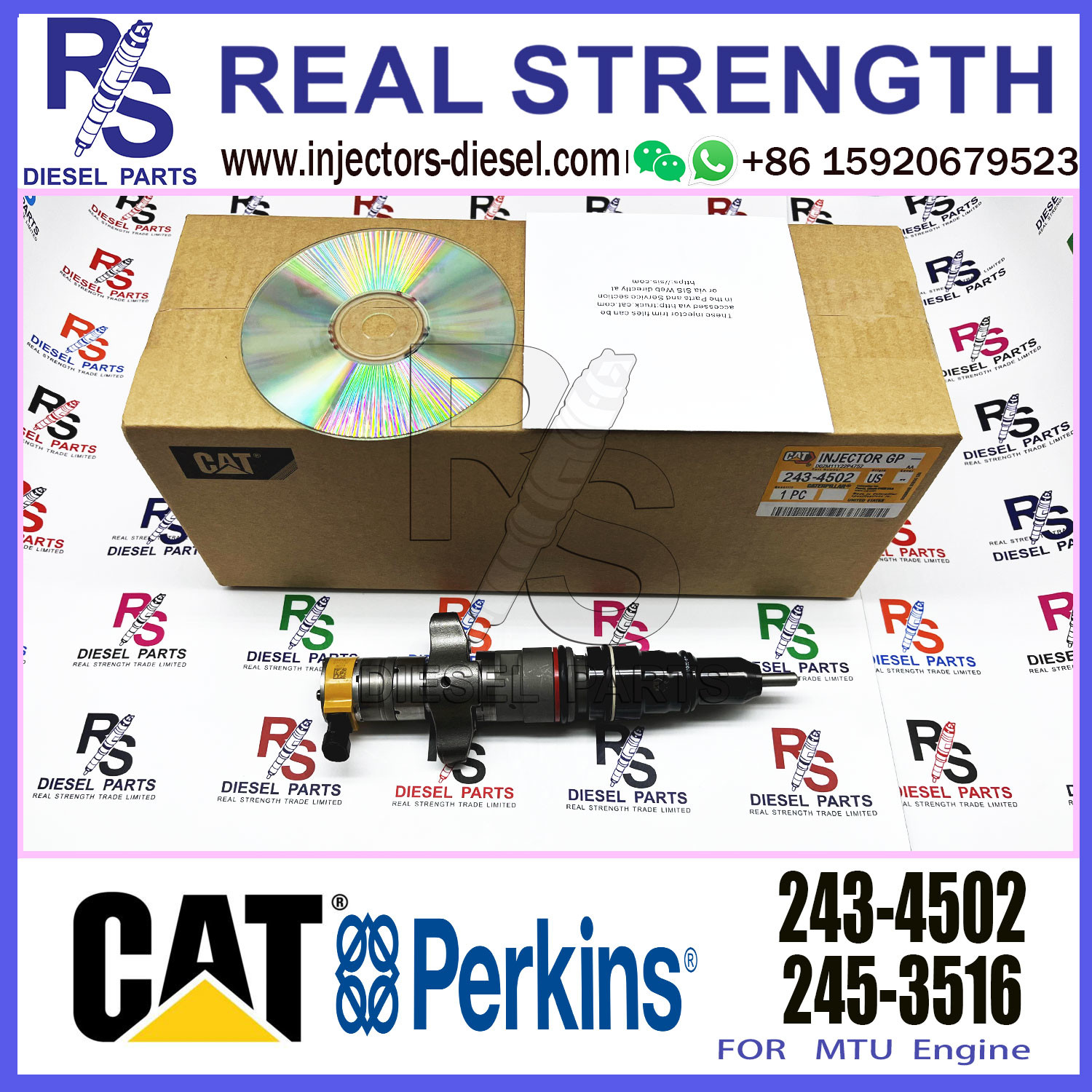 Diesel Fuel Injector 10R-4761 387-9430 243-4502 295-1408 For Cat C7 Engine