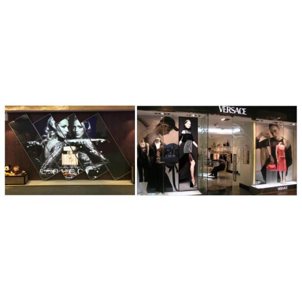 LED Poster Screen Floor Standing Signage Movable Advertising Panel Digital Mirror Display