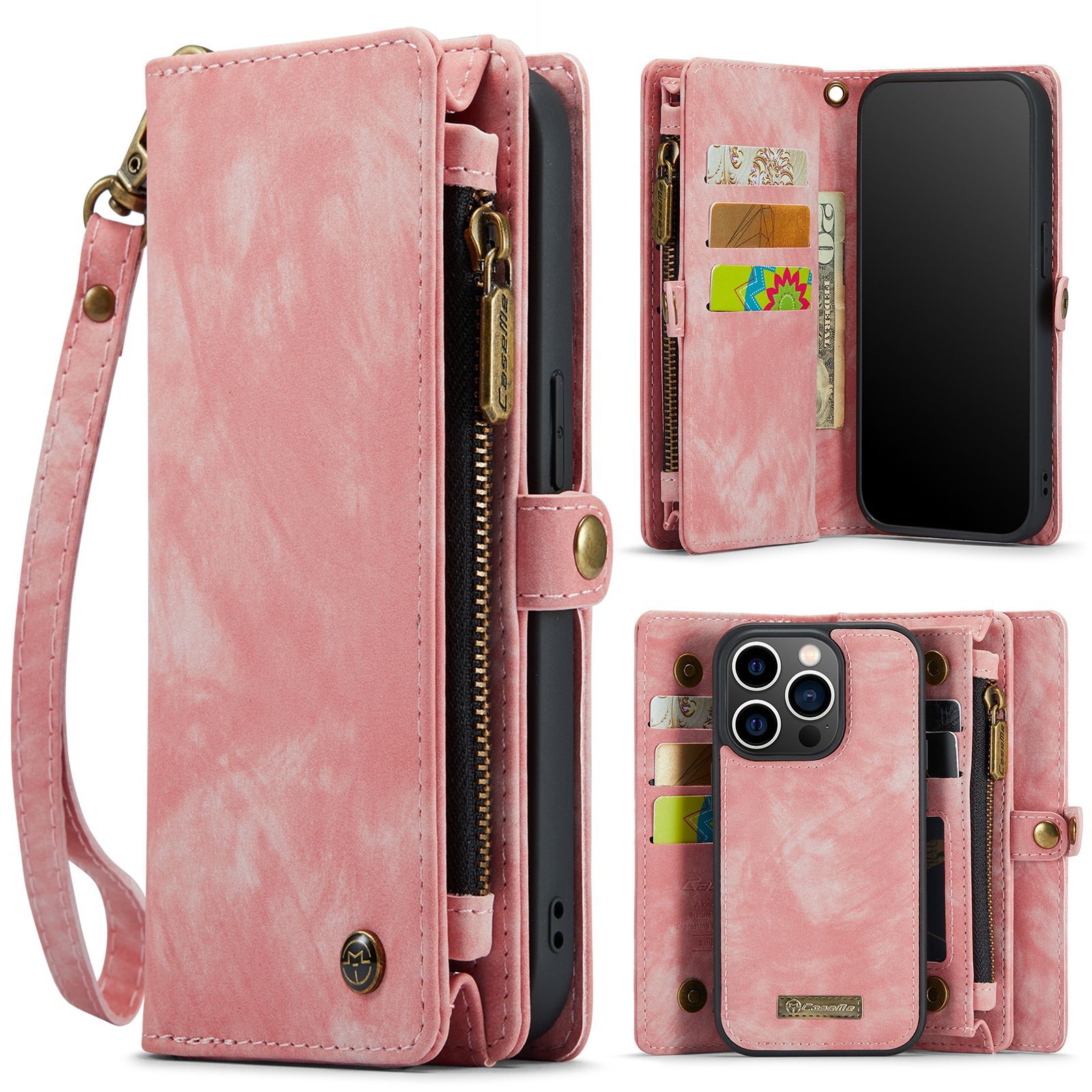 Card Slot Mobile Shell Leather TPU Phone Cases Wallet Flip Cover Phone Case for iPhone 13 14 Pro Max Luxury Design Style
