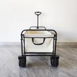 600D Oxford Folding Camping Cart PU Wheels Adjustable Collapsible Beach Wagon