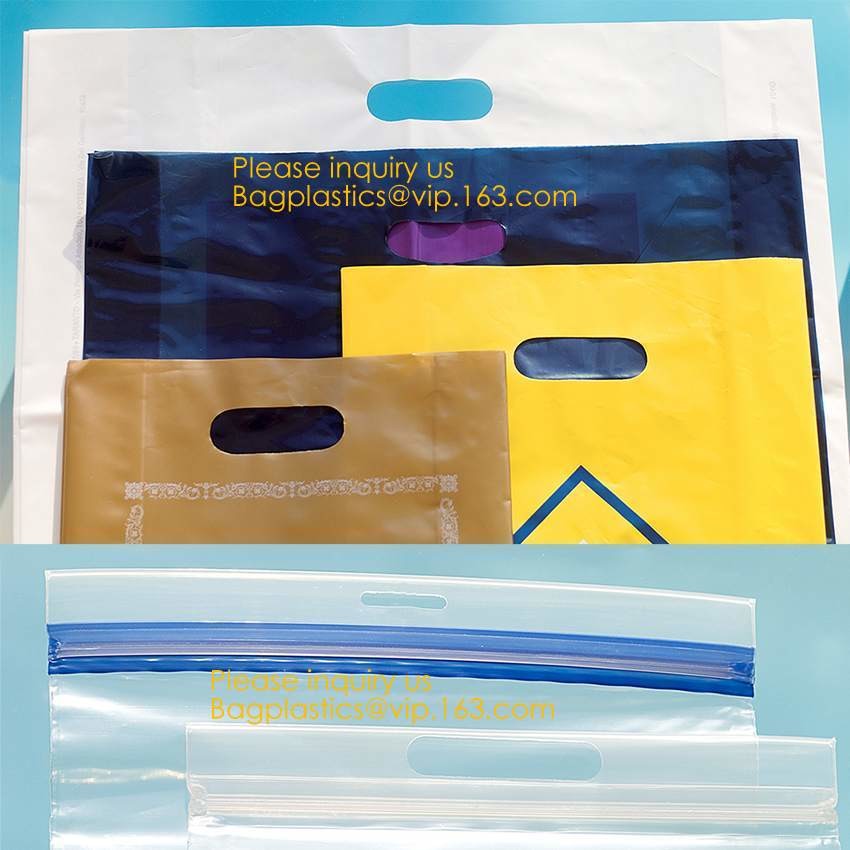 Wholesale Die Cut Handle Eco-Friendly Custom Design Shopping Gravure Printing Groceries Plastic Bags With Logo bagease