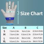 Level 9 Stainless Steel Wire Metal Mesh Gloves 9'' 10'' 11''
