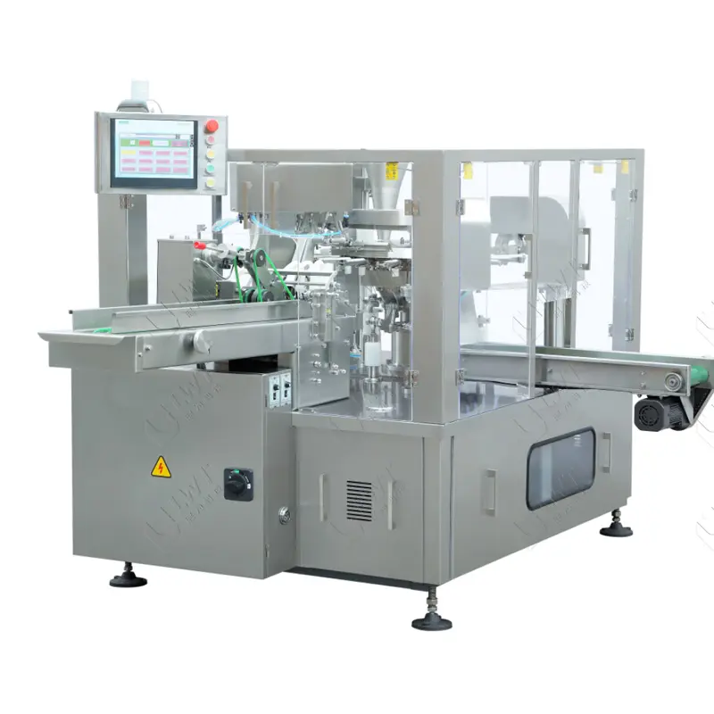 Leadworld Multi-function Weighing Filling Packaging Small Stand Up Bag Sachets Spice Grain Tea Coffee Powder Packing Machine