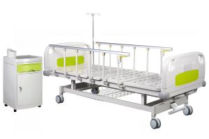 Wholesale Nursing 2 Crank ABS 750MM Manual Crank Hospital Bed from china suppliers