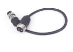 Waterproof Rear View Camera System Aviation Cable , 3PIN M16 Male To Female