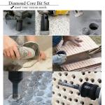 Vacuum Brazed Coring Drilling Hole Saw Set Diamond Crowns Core Drill Bit For