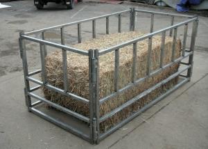 Wholesale 4 Piece Galvanized Steel Large Square Hay Bale Feeder 32mm 40mm from china suppliers