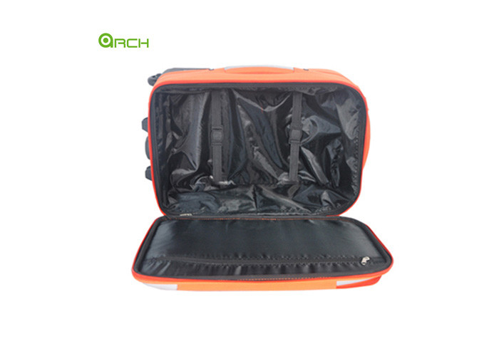 Economic 600D Polyester Trolley Case Soft Sided Luggage with Skate Wheels