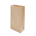 8 LB White Brown SOS Stand Up Kraft Paper Food Bags For Chip Packaging