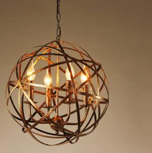 Wholesale American Retro Industrial pendant light Iron Ball 4*E14 Bulb Loft Creative Home round pendant light(WH-VP-124) from china suppliers