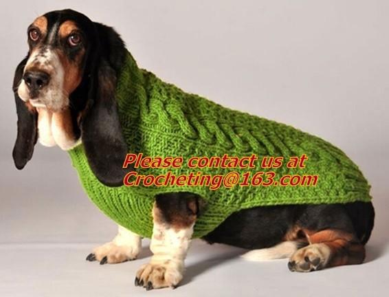 Knit Pet Sweater, Dog Knitting Wool jacquared Turtle neck Sweater Pet Winter