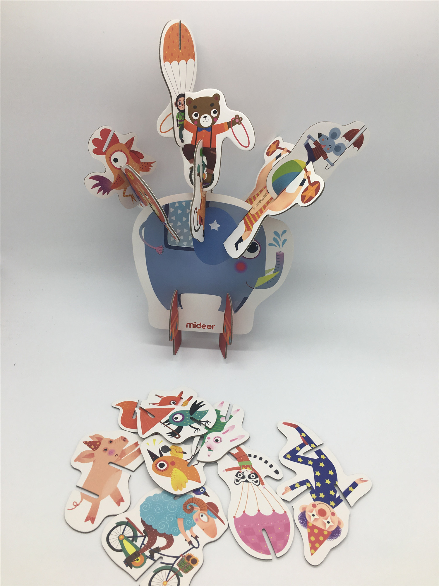 3D Double Faced Animal Jigsaw Puzzle Game Set Kids Gift Stacking Game