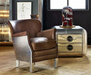 Wholesale High Back Aviator Spitfire Chair Leather Aviation Aluminum Armchair from china suppliers