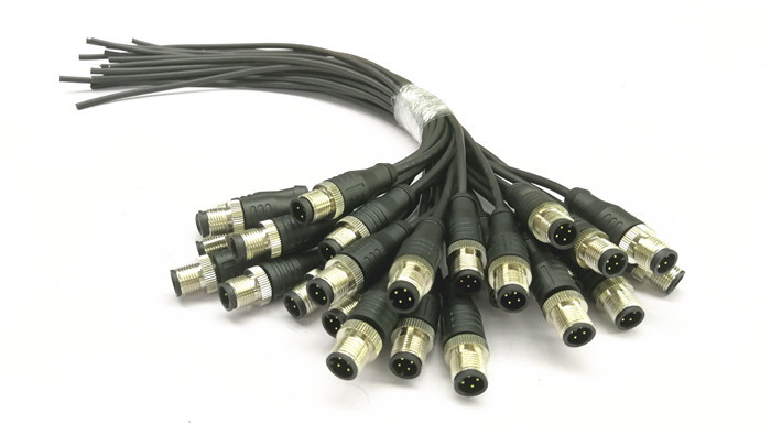 Waterproof Circular Power Connector Cable Assembly Custom Molded Cable Assemblies 22AWG