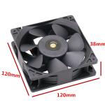 Strong Airflow Axial Fan 120mm 12V 6500PWM Cooling Fan 12038 Cooler Replacement